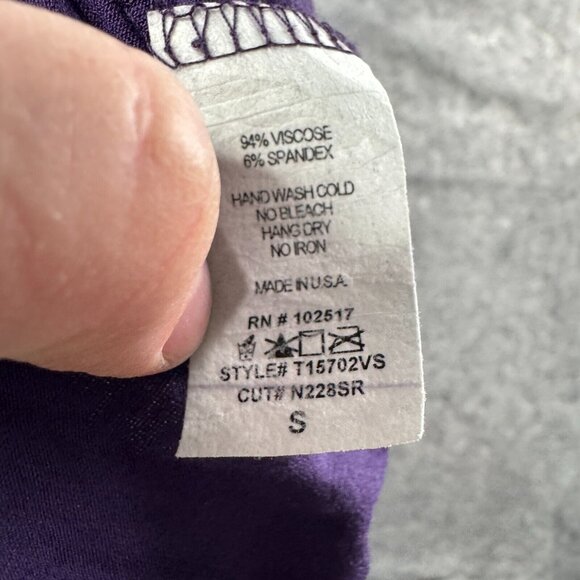 Soprano Tank Top Womens S Purple Beaded Y2K VTG Babydoll Flowy Scoop Neck - Picture 6 of 11